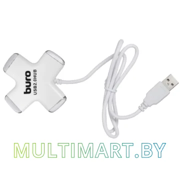 USB-хаб Buro BU-HUB4-0.5-U2.0-Сross